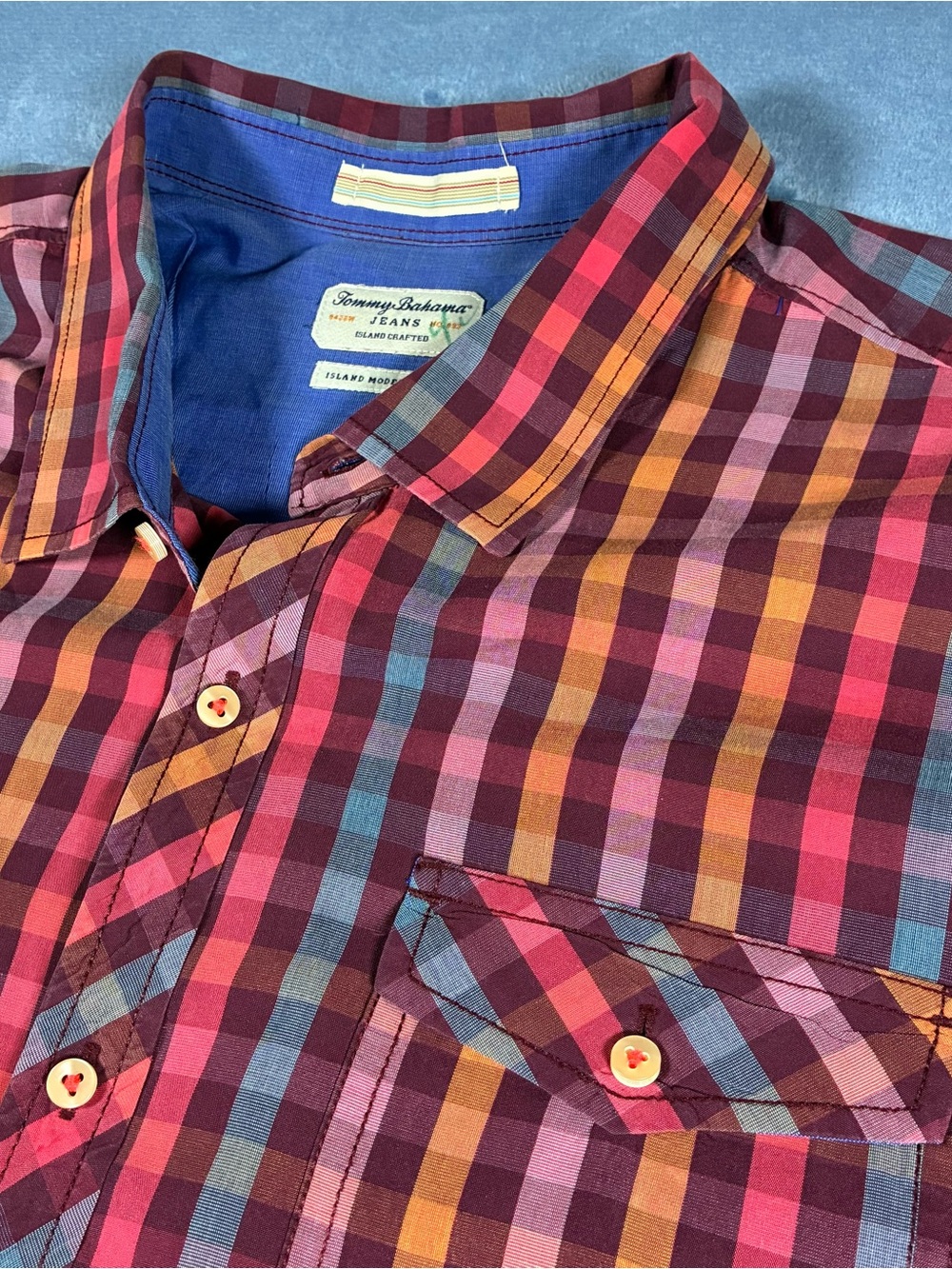Tommy Bahama Jeans Multicolor Plaid Button-Down Shirt